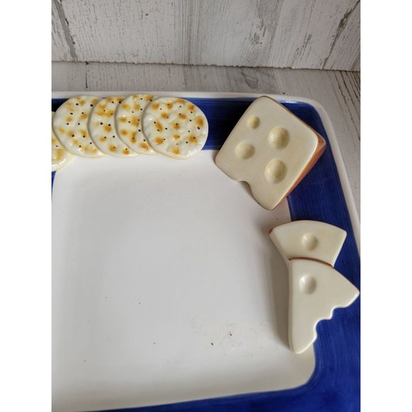 Vintage Etc 2006 cheese cracker serving platter plate unique - Picture 3 of 8